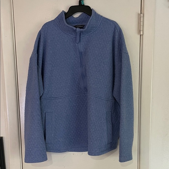 Women’s Quarter-Zip Eddie Bauer Pullover Quilted Sweatshirt Size 2XL - Picture 1 of 6